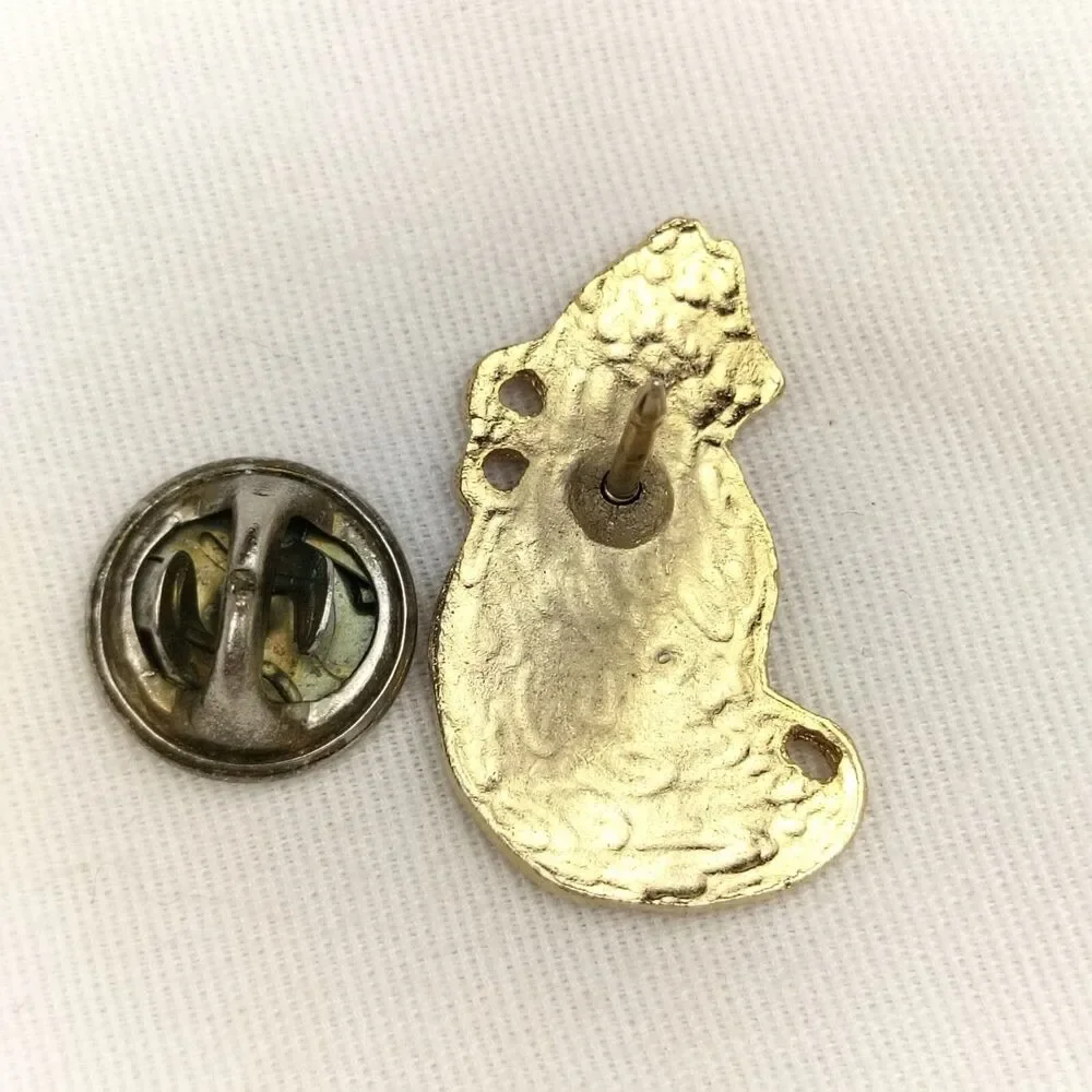 Gold Brooch Pin Animal Lover Sitting Cat Design Cute Charming
